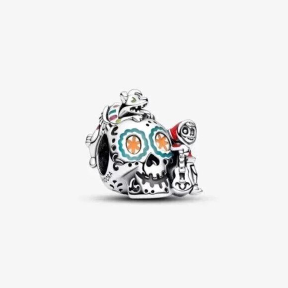 Pandora Pixar Coco Miguel & Dante Skull Glow-in-the-dark Charm - Picture 1 of 3